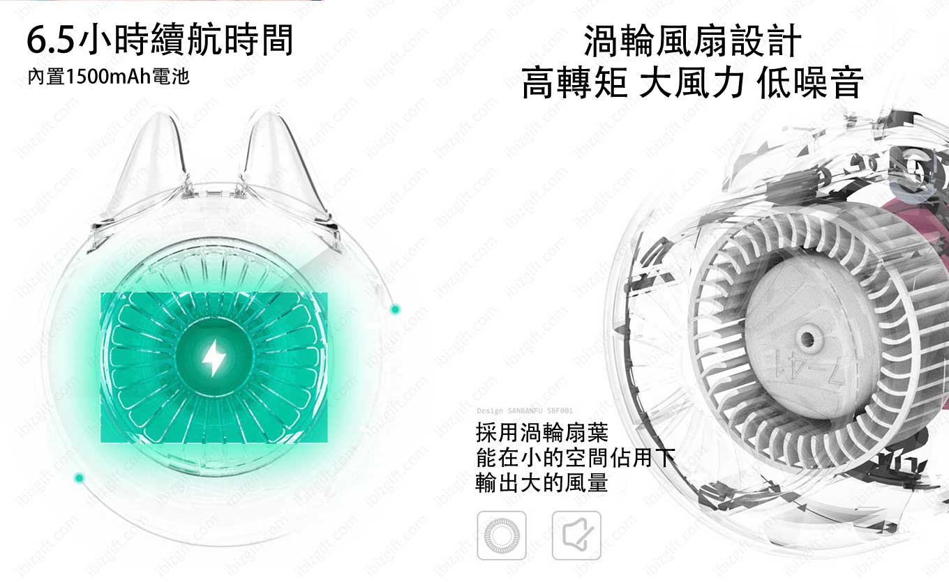 Outlines 渦輪式USB充電手持小風扇